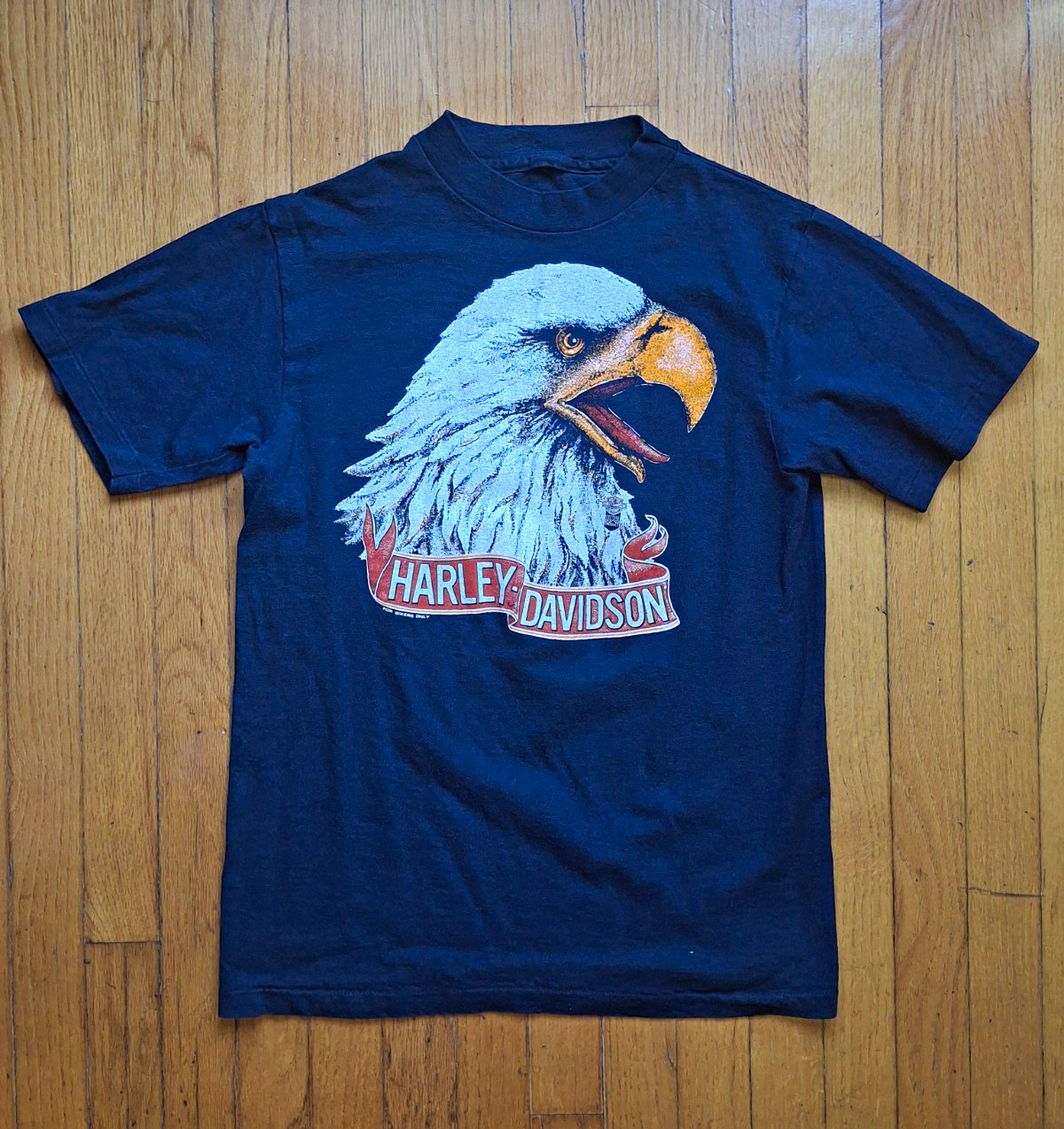 Vtg rare 80s-90s Harley-Davidson Illinois Oak Park Chicago Graphic TShirt Size S
