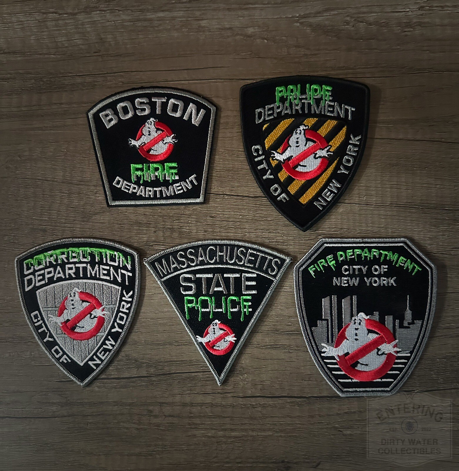 Police/Fire Ghostbusters Cosplay Patch Set