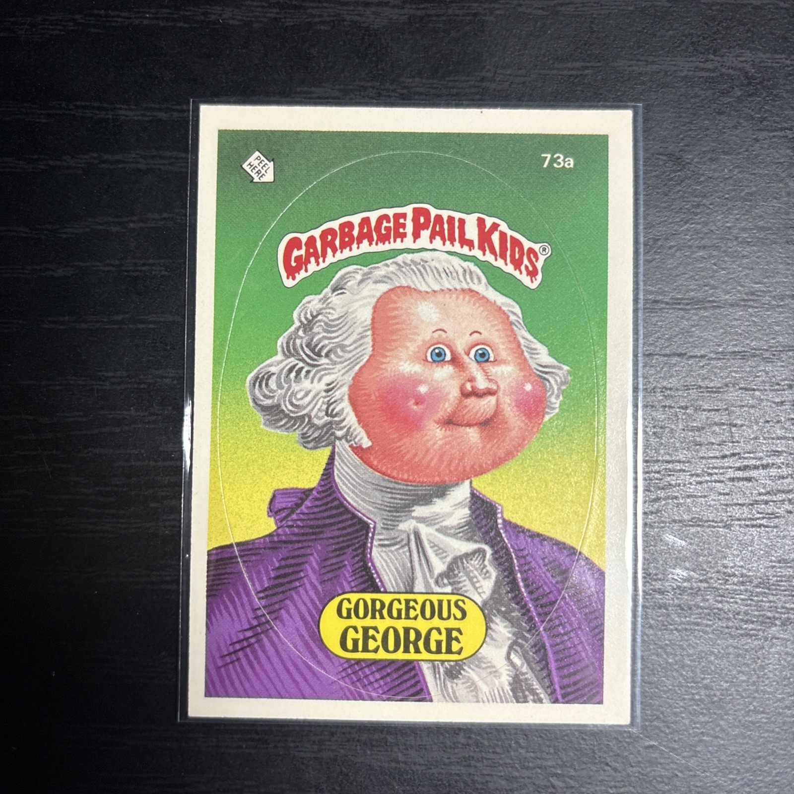 1985 Topps Garbage Pail Kid Sticker - GORGEOUS GEORGE 73a Card Series 1 Vintage