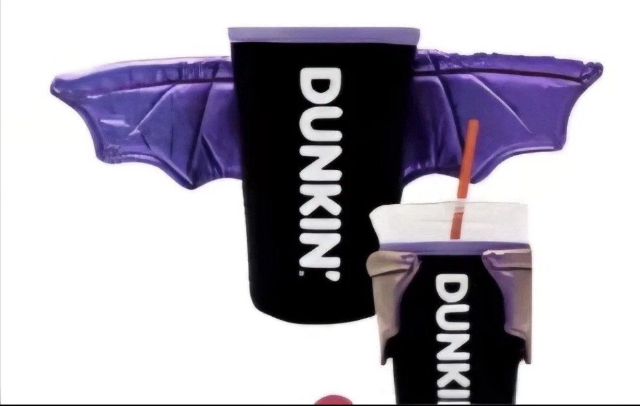 Dunkin Bat Wing Shimmer Cup Sleeve Rare New