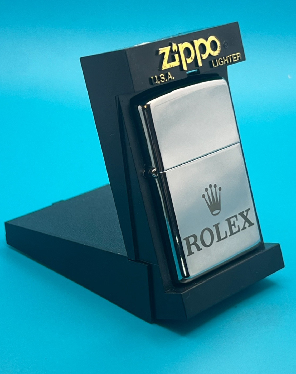 Brand New 2004 ZIPPO Lighter Absolutely Awesome ROLEX DESIGN Brilliant Chrome
