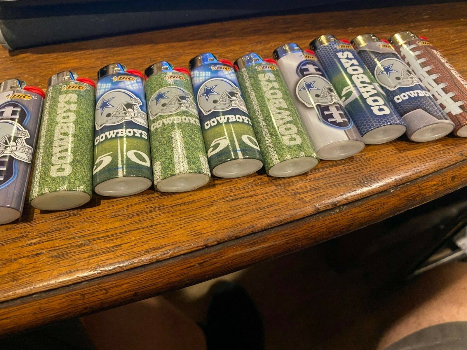 Lot of 10 BIC Dallas Cowboys Lighters Various Styles