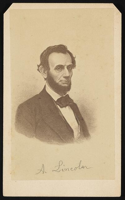 Photo:Abraham Lincoln Bust Portrait Etching Reproduction 1860s