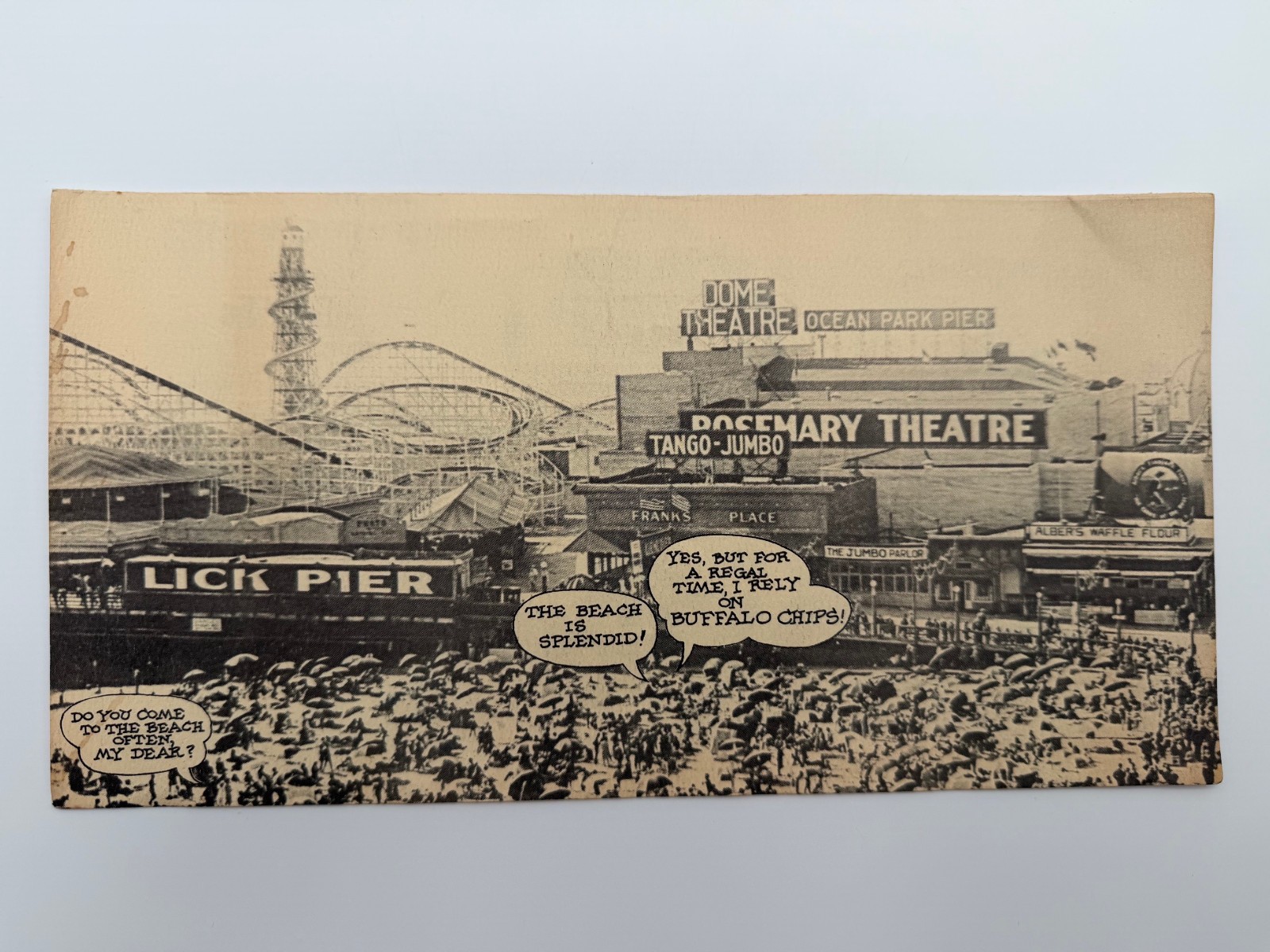 Vintage Buffalo Chips Restaurant Menu Ocean Park Santa Monica California