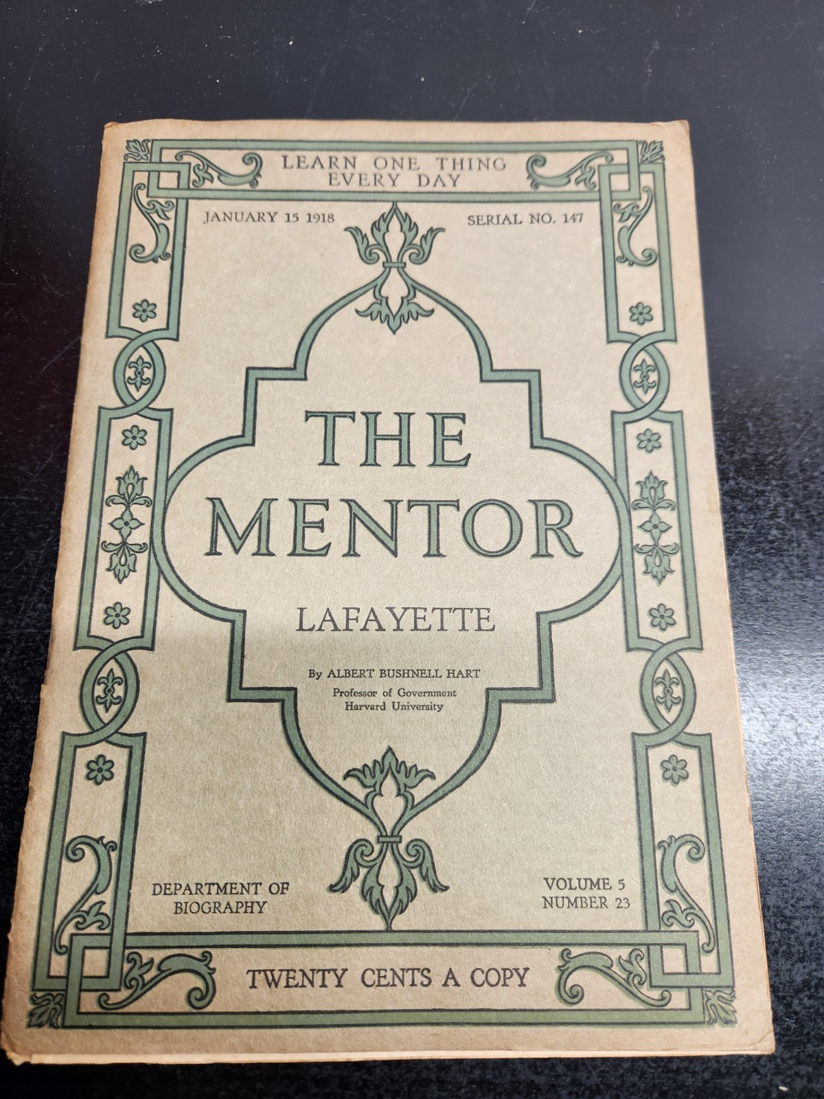 Jan 1918 The Mentor - Lafayette - Serial # 147