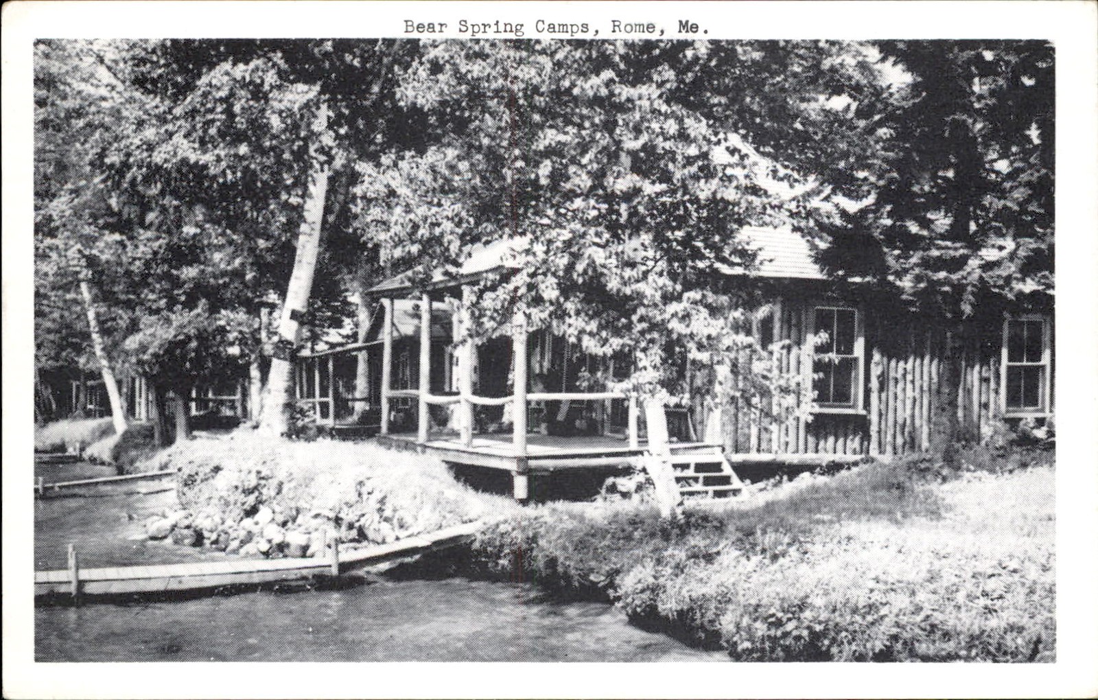 Rome ME Bear Spring Camps Fairbanks Card Company c1900s-10s Vintage Postcard