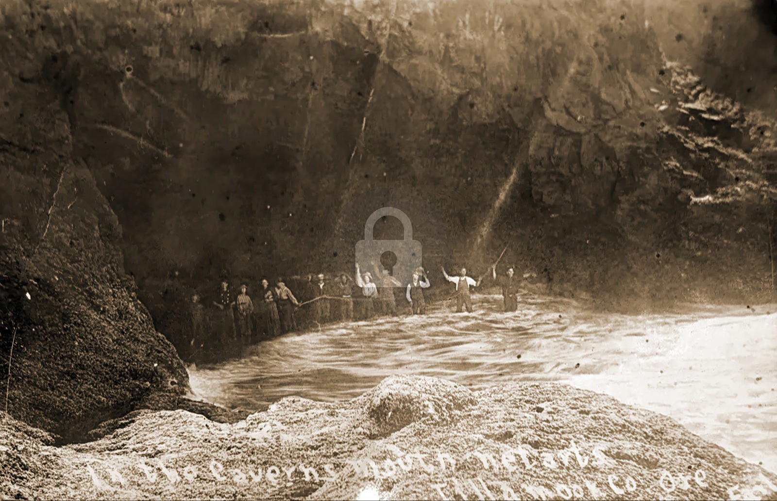 Netarts OR Oregon Cavern\'s Mouth RPPC Photo Postcard COPY