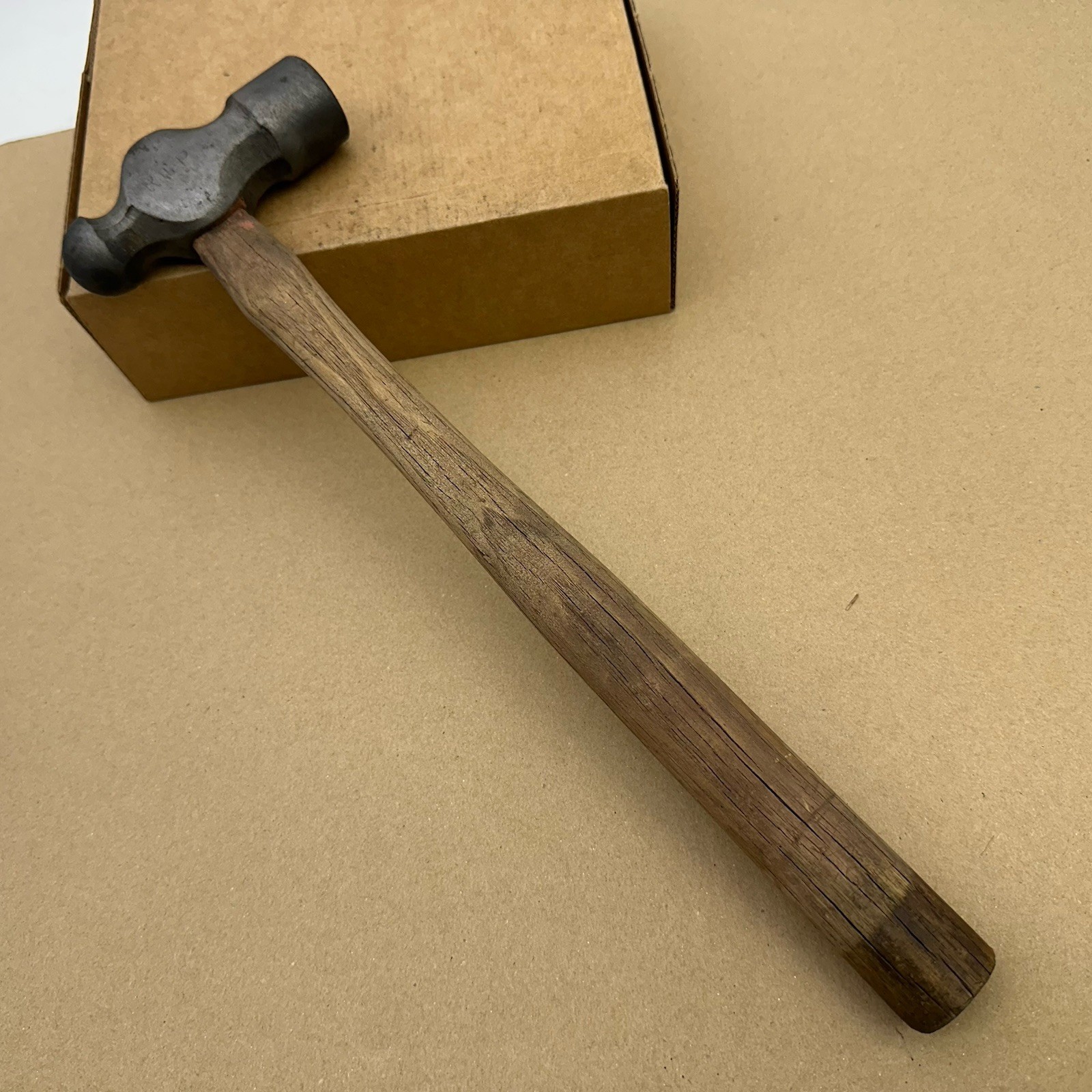 Vtg ATHA Ball Peen Hammer Wooden Handle - Farrier/Machinist USA 15” 26.5oz OAW