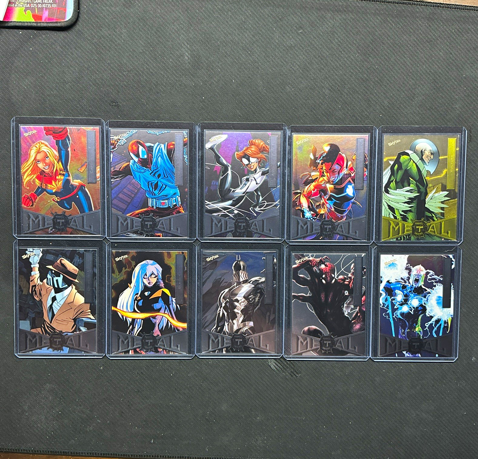 2022 SkyBox Metal Universe Spider-Man 10 Card Lot Marvel High Series
