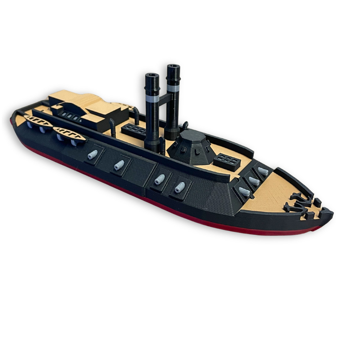 USS Cairo Ironclad Model Ship - 10-Inch Civil War Replica - Union Navy Warship