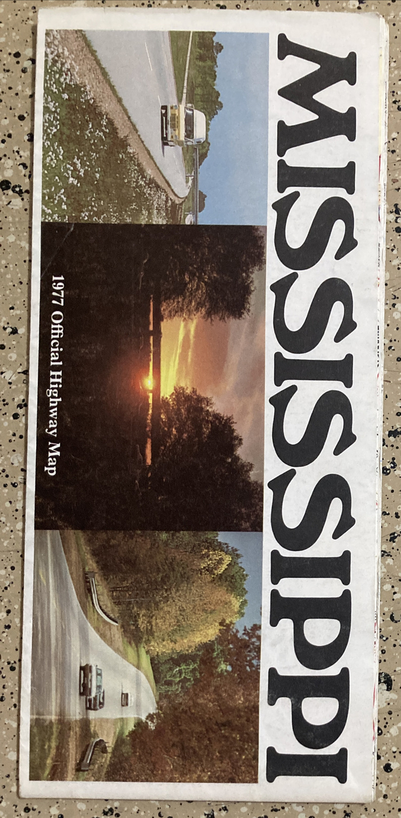 VINTAGE 1977 MISSISSIPPI HIGHWAY OFFICIAL STATE DEPARTMENT TRAVEL  ROAD MAP
