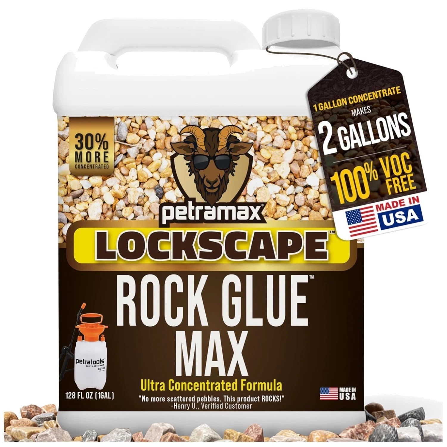 USA-Made Rock Glue - Neat & Beautiful Landscaping/`