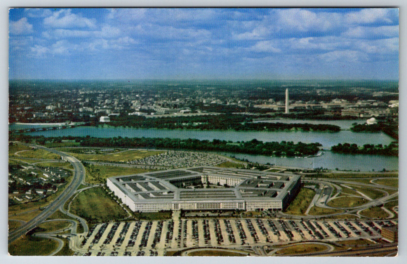 c1960s Aerial View Pentagon Washington DC Chrome Postcard