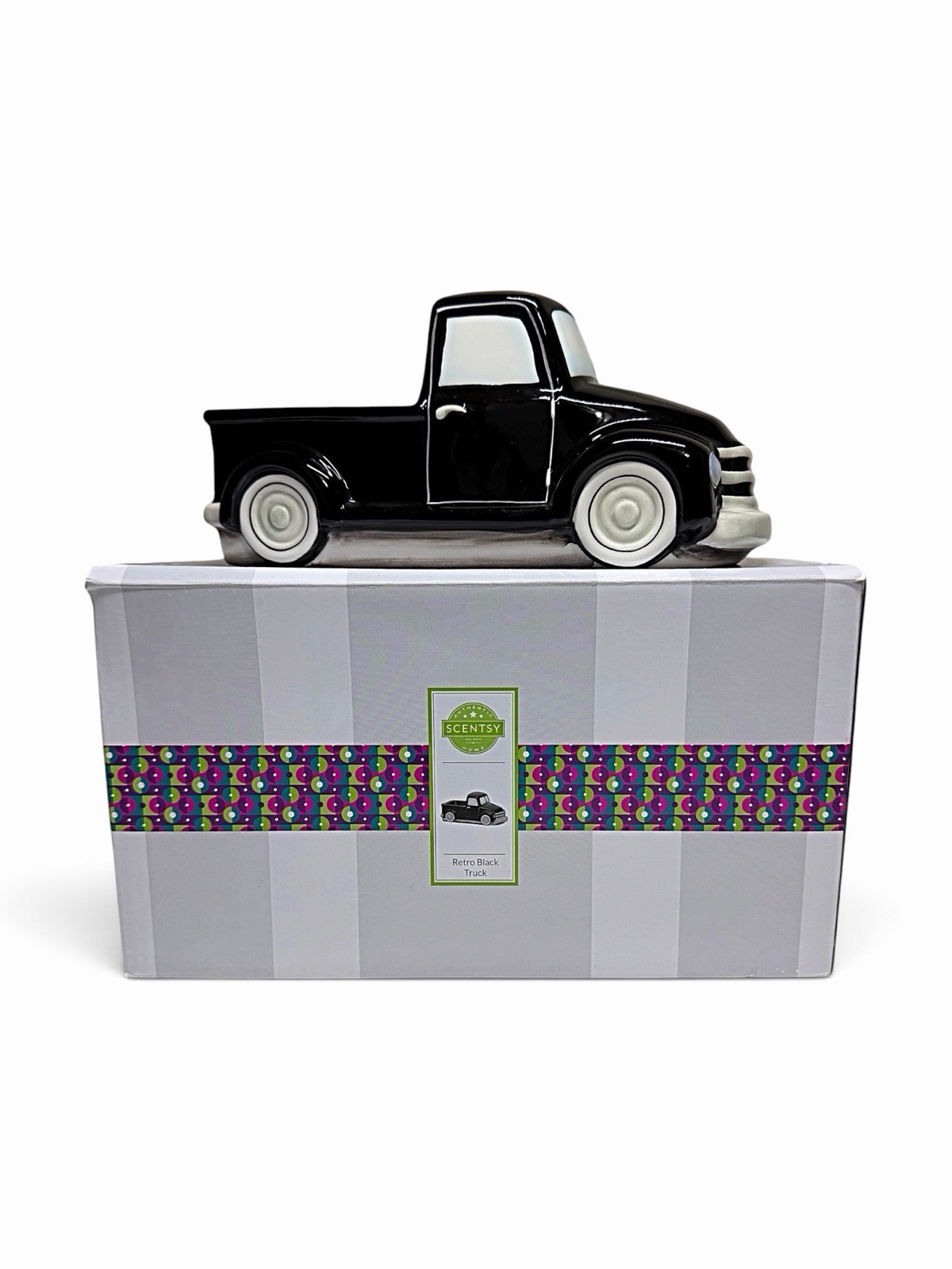 RETIRED Scentsy Retro Black Truck Wax Warmer – Vintage Ceramic RARE New In Box