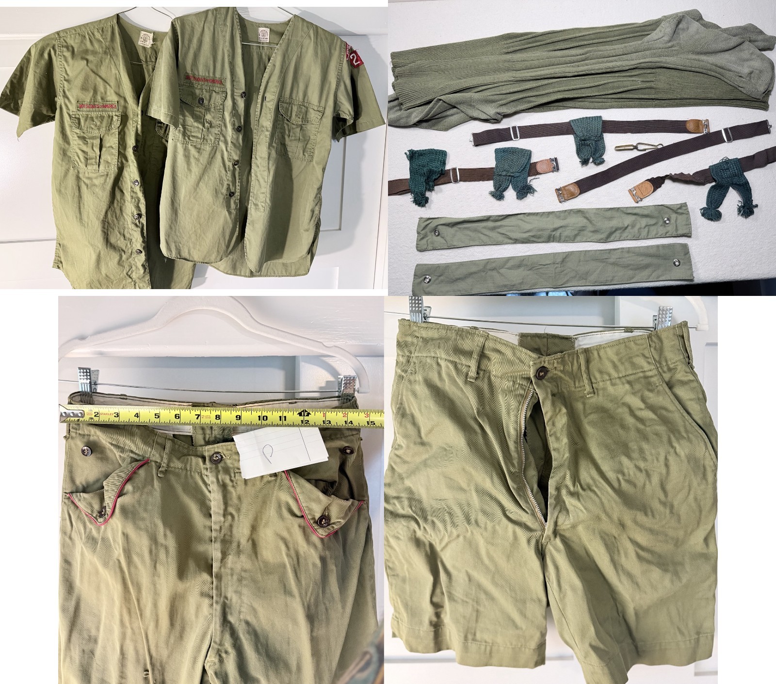 Vintage Boy Scouts of America BSA Uniform Lot Late 1940s Early 1950s