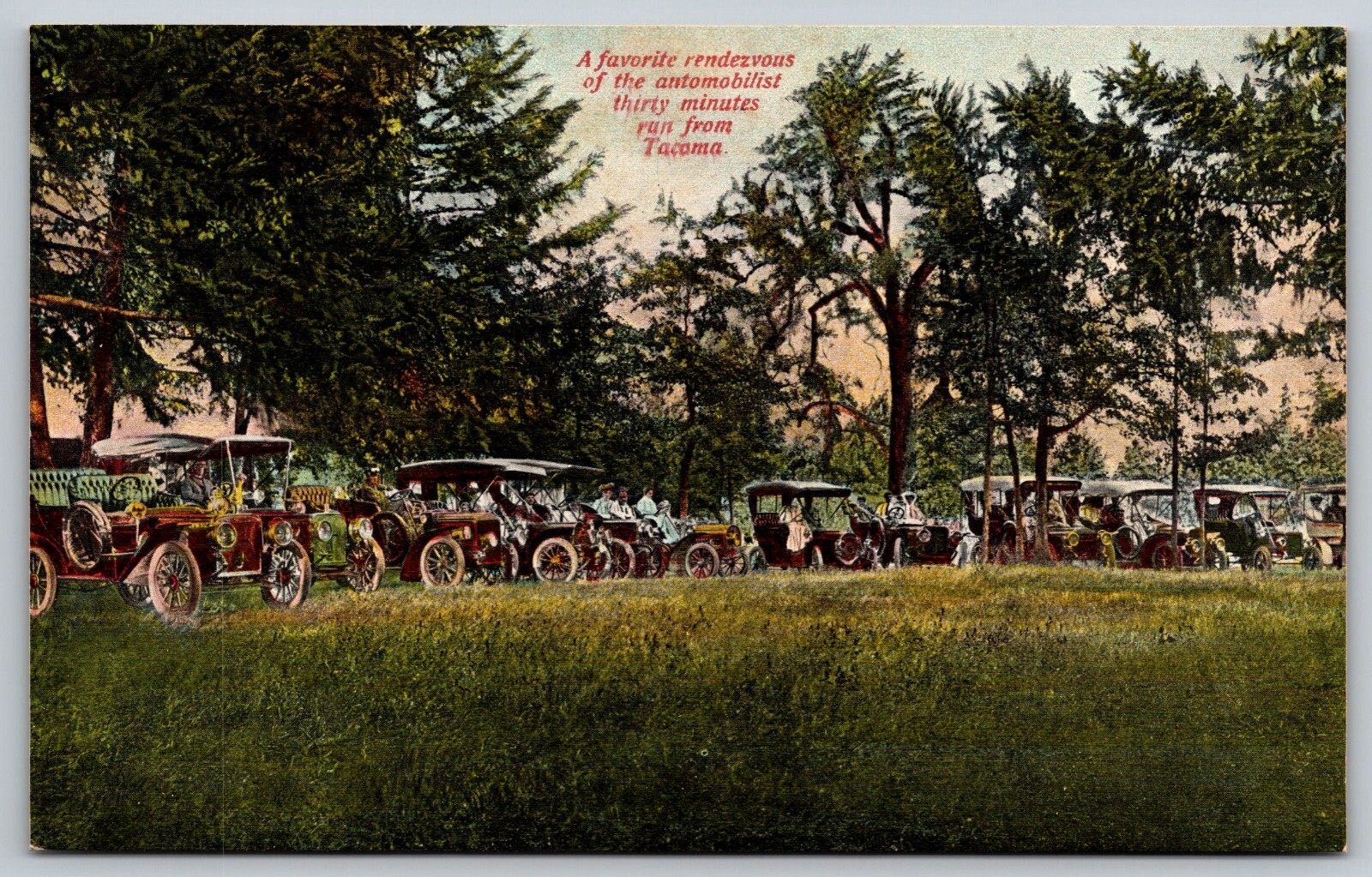 Postcard A Favorite Rendezvous of Automobilist near Tacoma Washington *6313