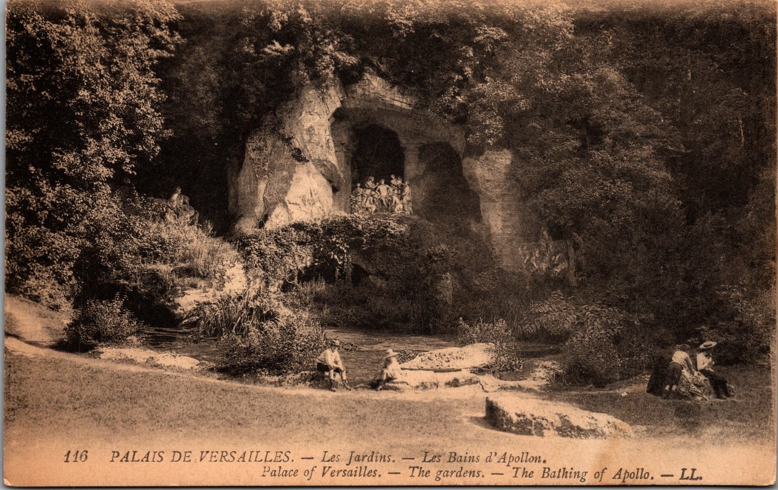 1900s Postcard Palais de Versailles Les Bains d\'Apollon France Levy Fils LL
