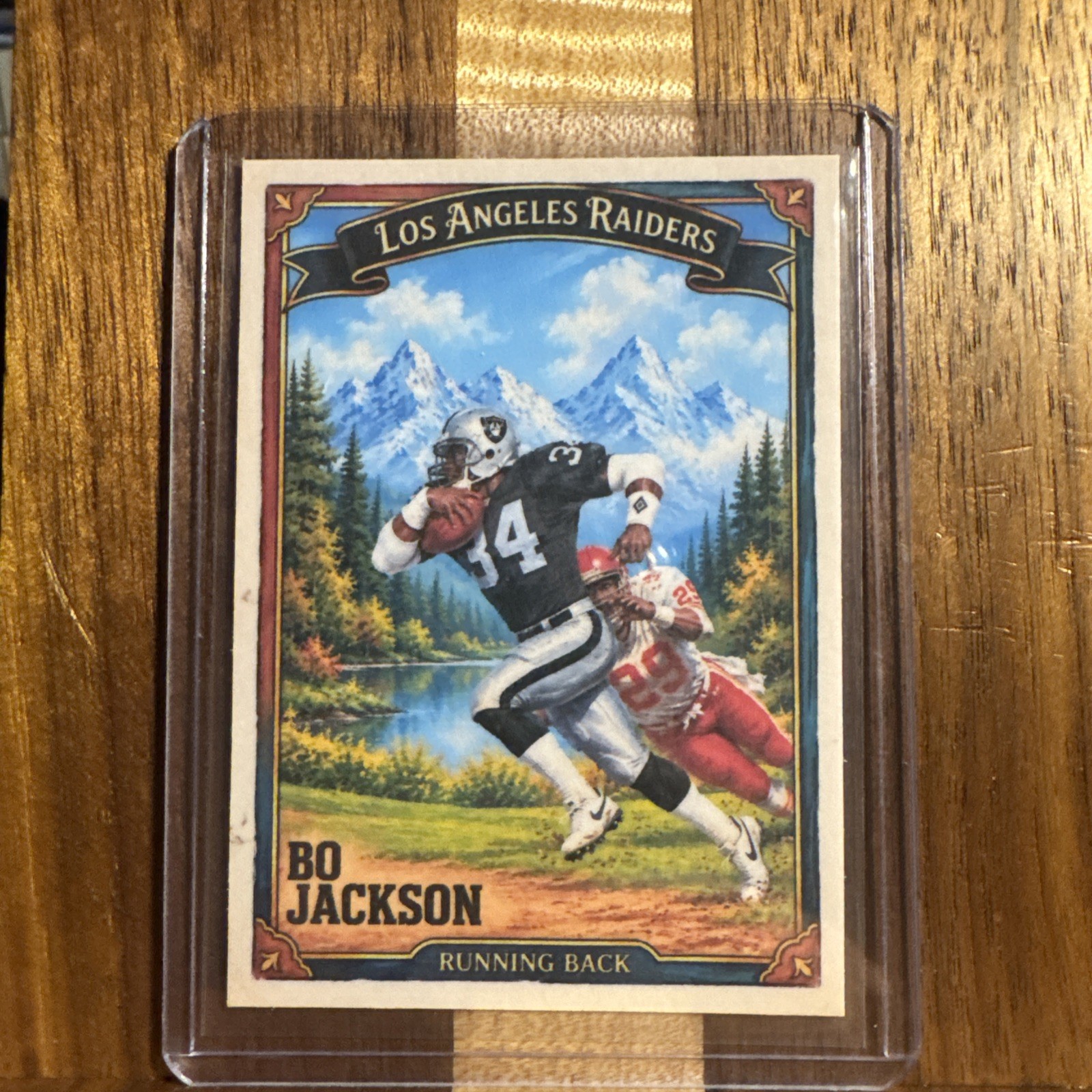 Bo Jackson Canvas Collection Custom Art Card Raiders