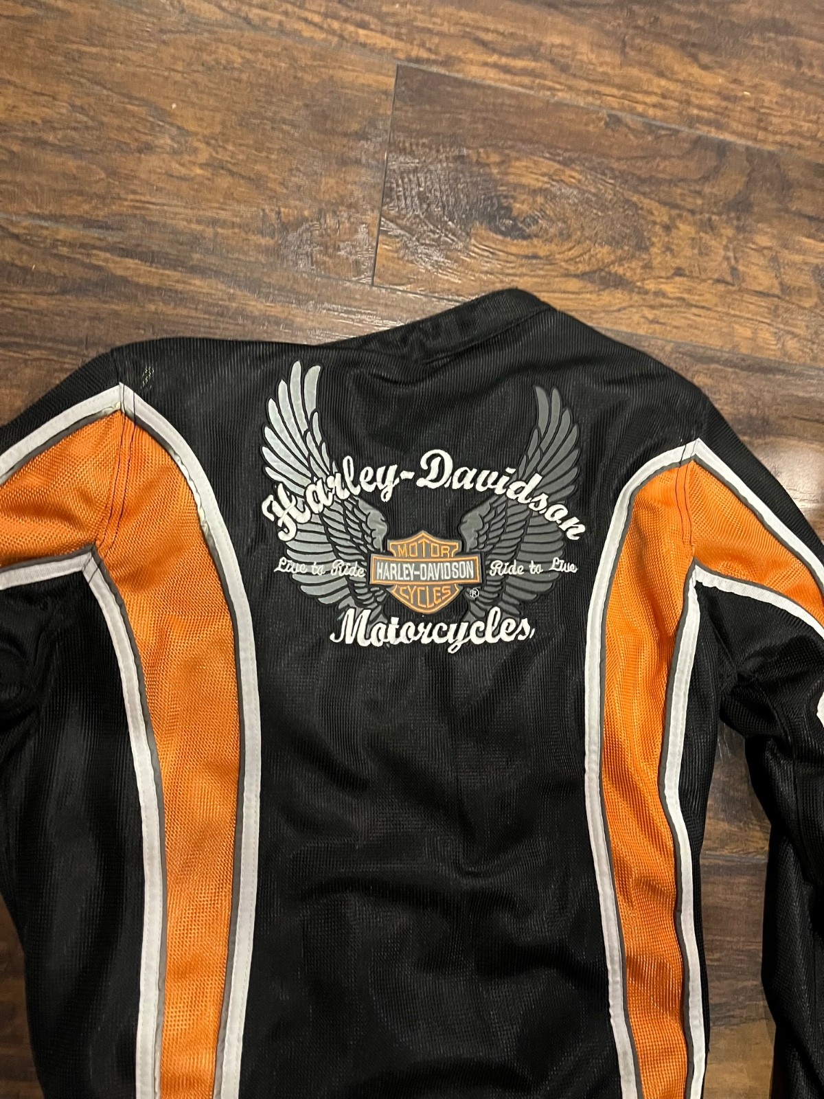 Harley-Davidson Riding Gear Jacket Black Orange White Size woman’s L