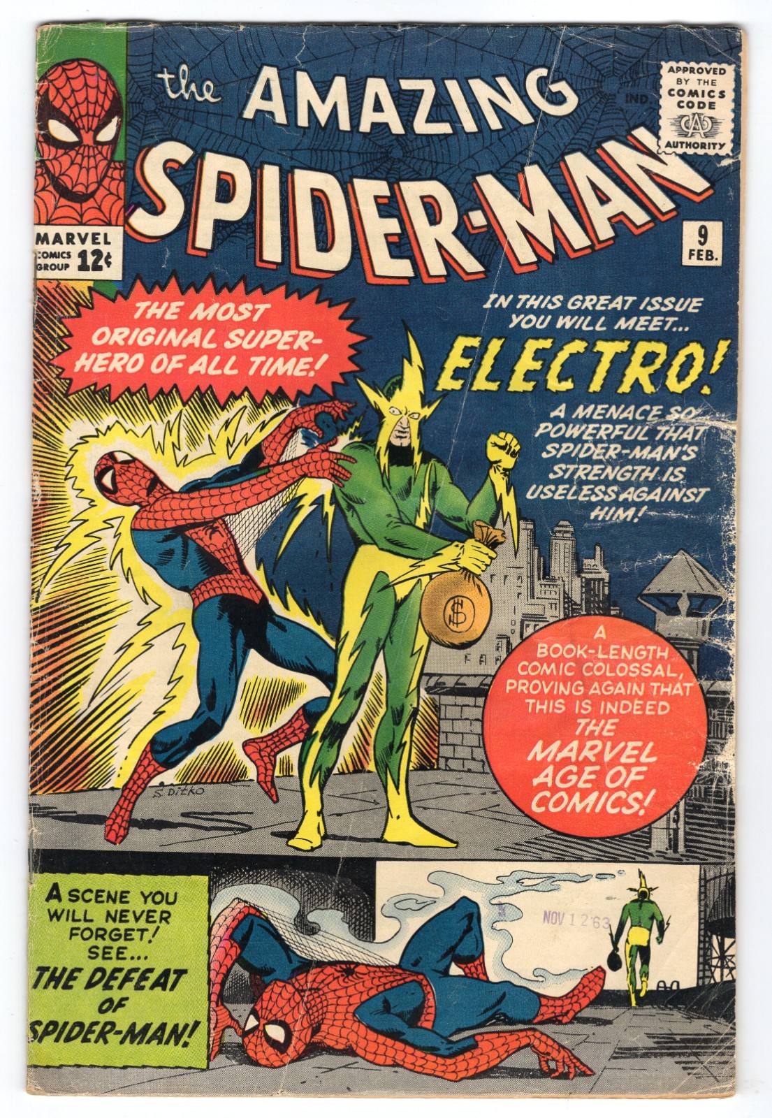 Amazing Spider-Man 9 1964 Marvel Comics VG- 3.5 Origin & 1st App Electro