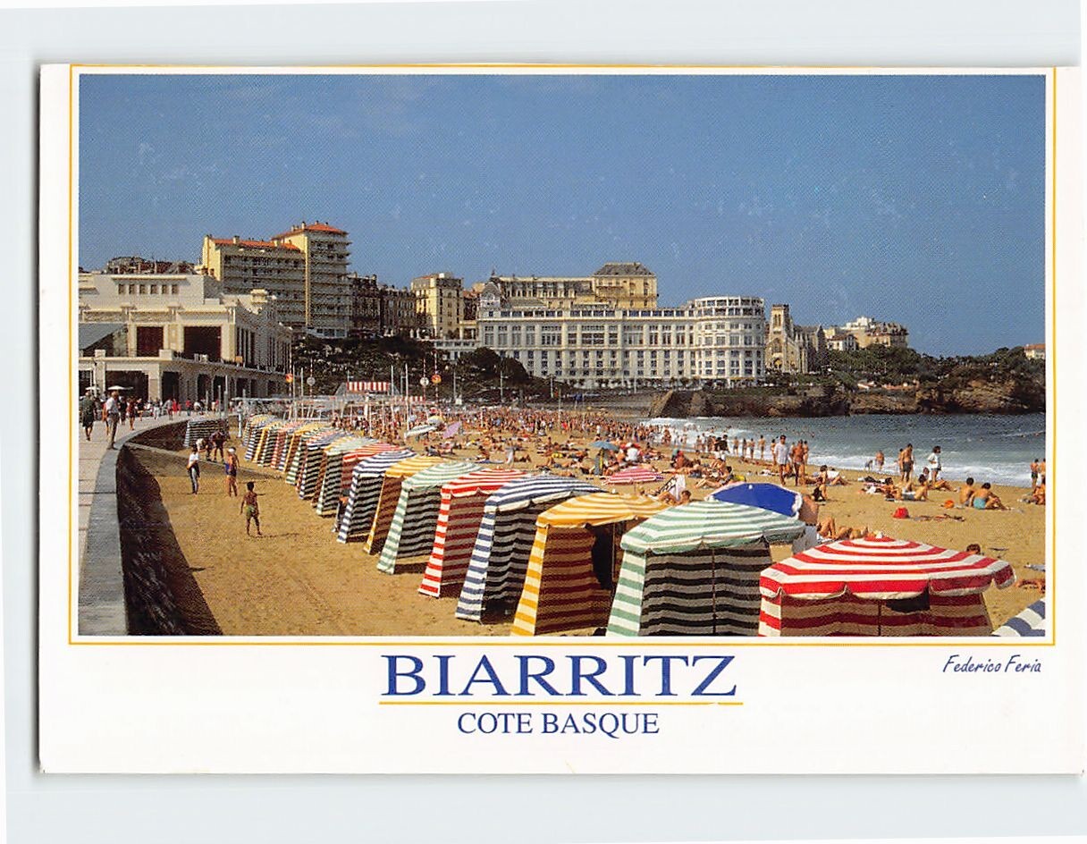 Postcard Côte des Basques Biarritz France