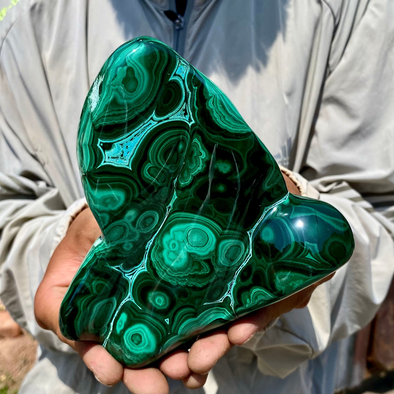 2.4LB TOP Natural Malachite crystal quartz Mineral specimen Reiki gem