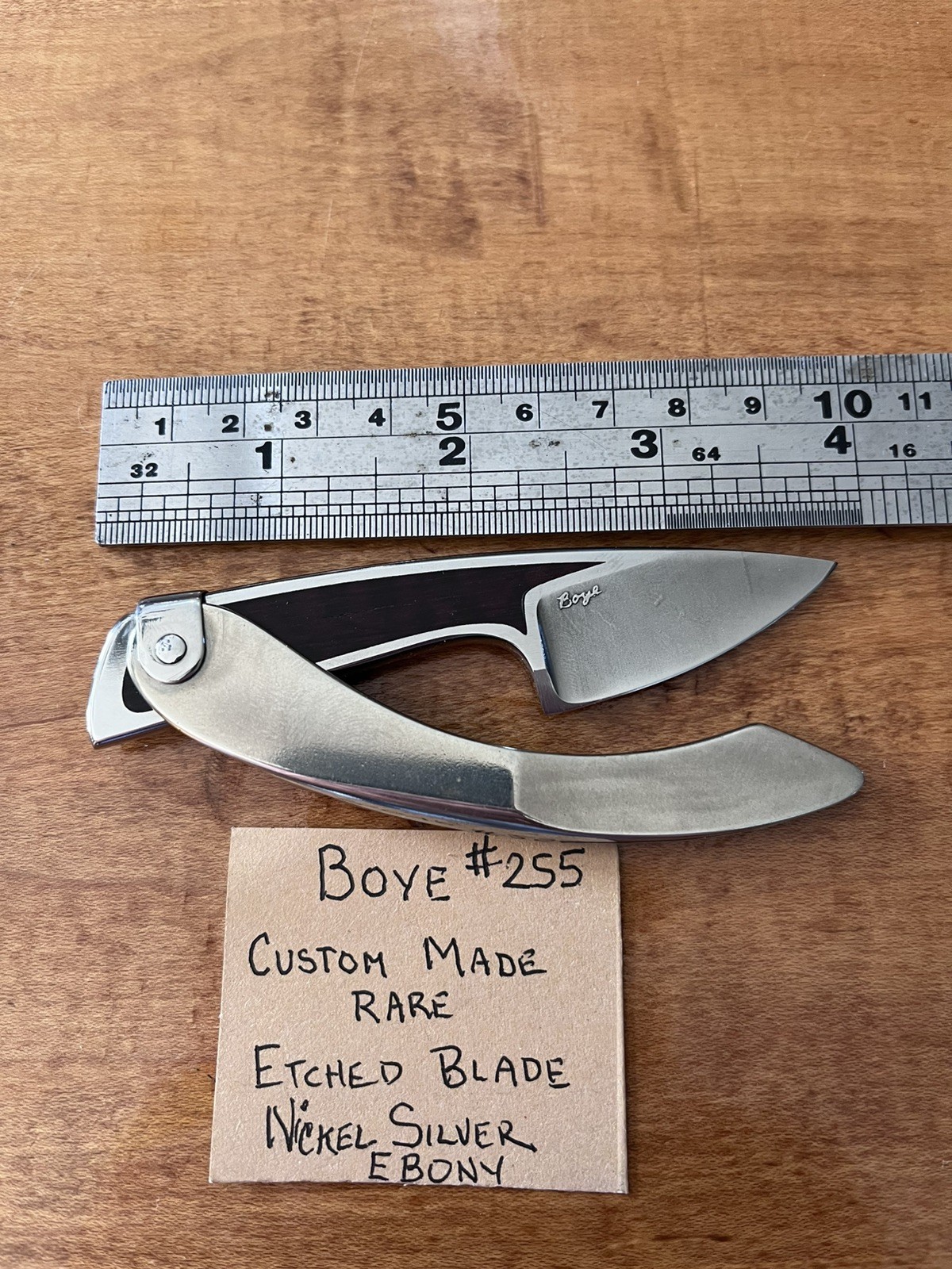 Rare DAVID BOYE TWEEZERLOCK Mini Folder Knife 440C Stainless 4.5