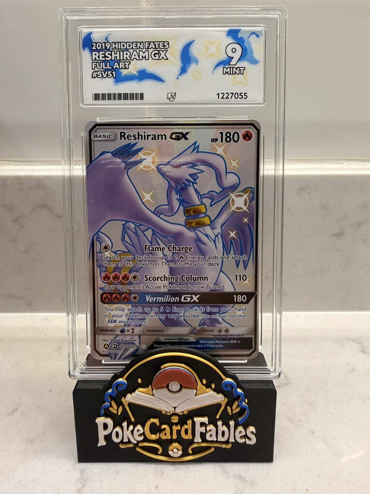 The Pokémon Company Reshiram GX SV51/SV94 Hidden Fates SV Full Art Holo Ace 9