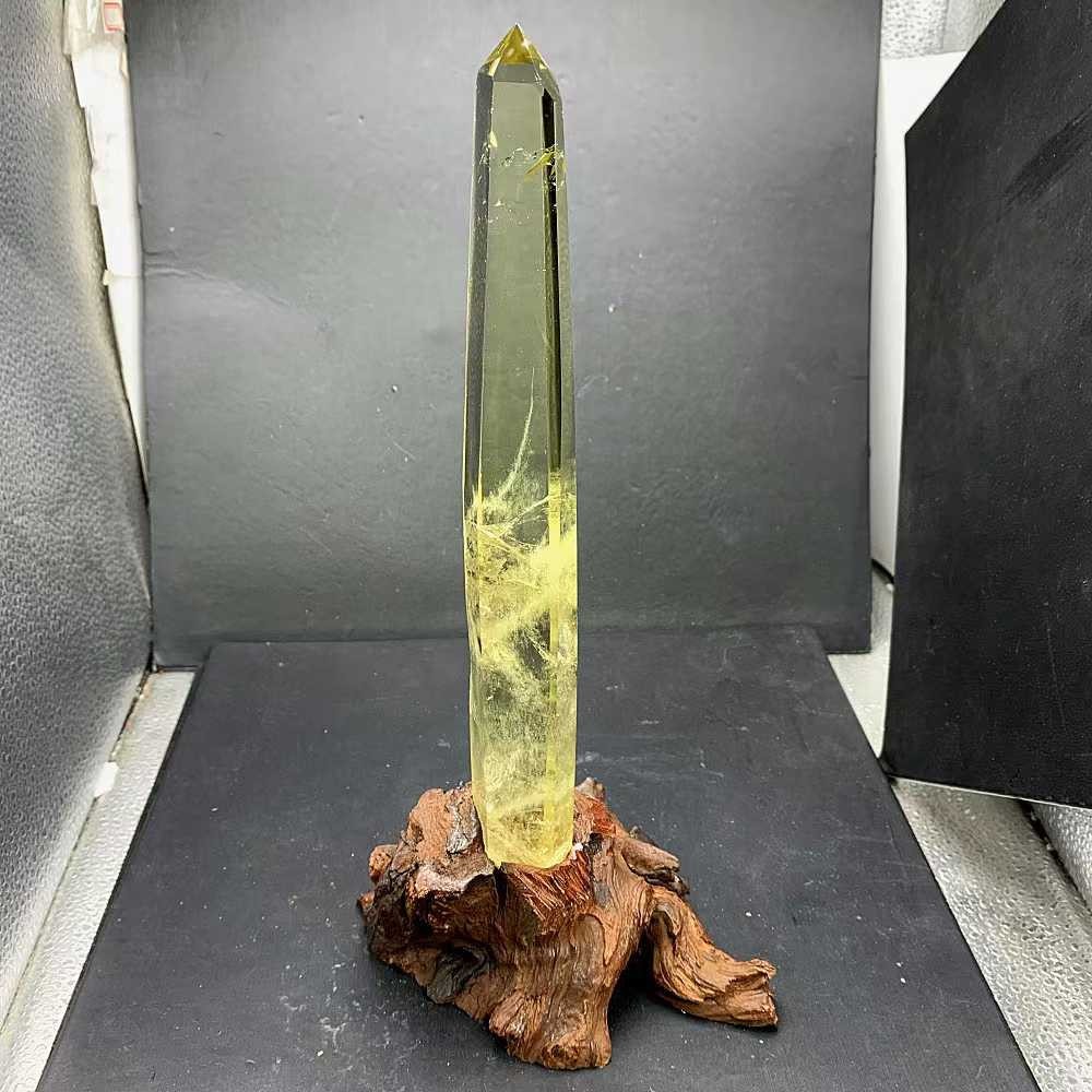 538g Natural citrine crystal obelisk Quartz energy decor reiki gift