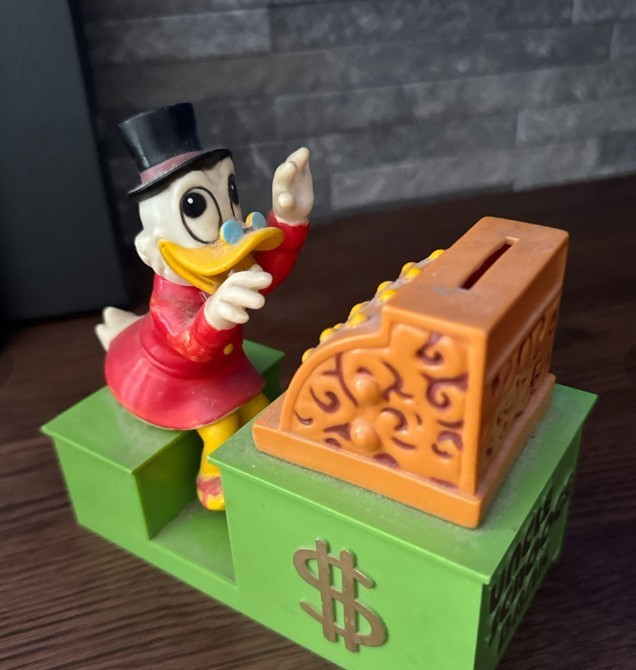 ANTIQUE DISNEY DONALD'S PIGGY BANK FROM JAPAN USED