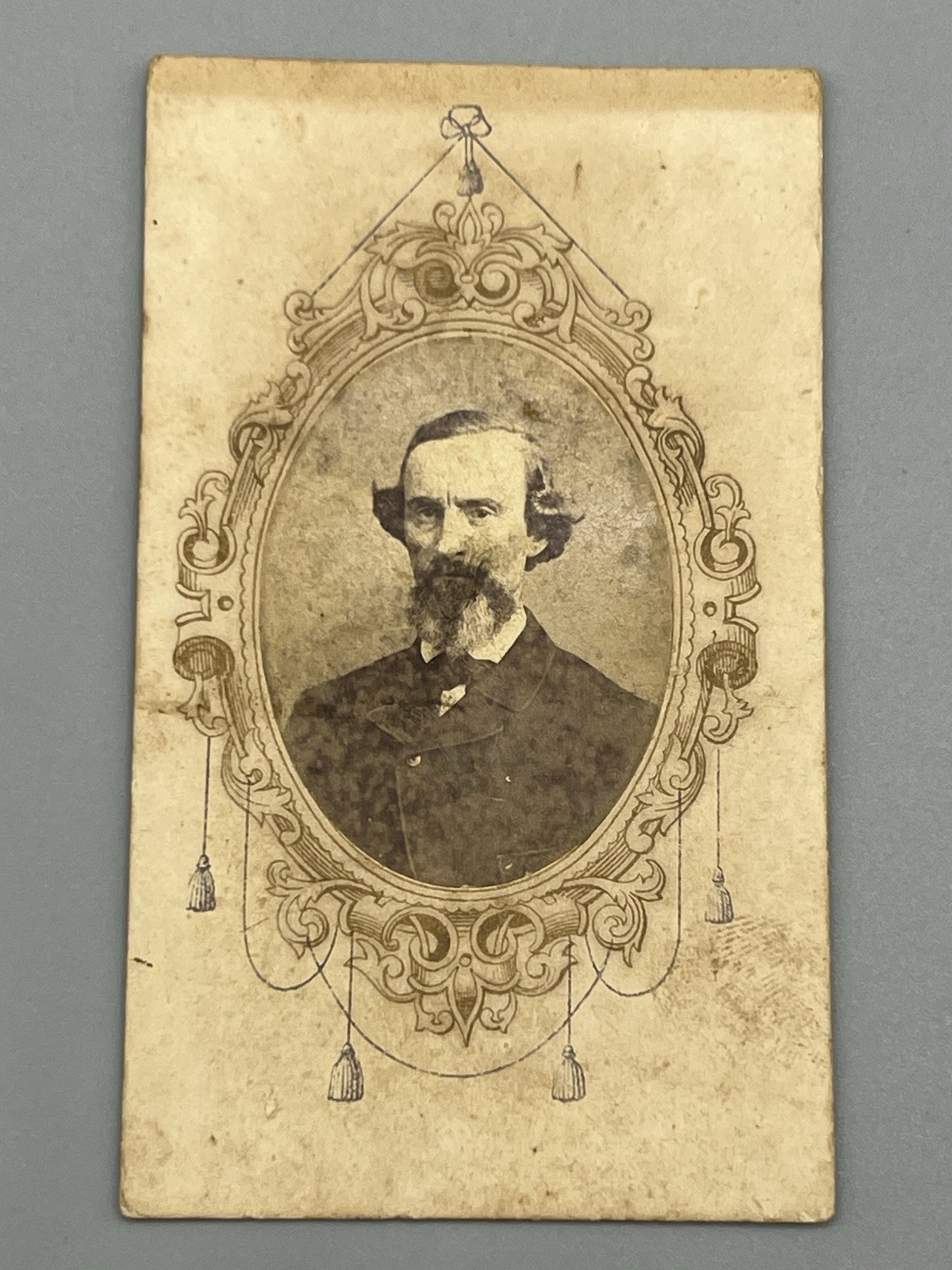 1864 Original Barr & Young Carte De Viste Photo Uniformed Man Vicksburg MS