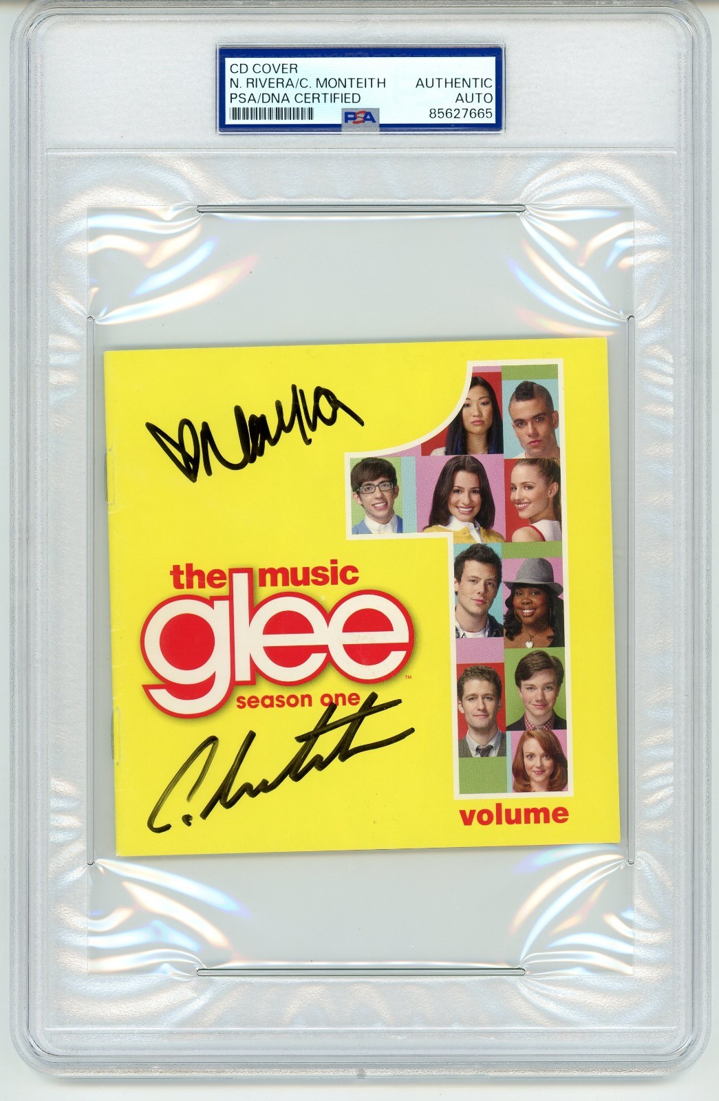 Naya Rivera & Cory Monteith ~ Signed Glee The Music Season One CD ~ PSA DNA