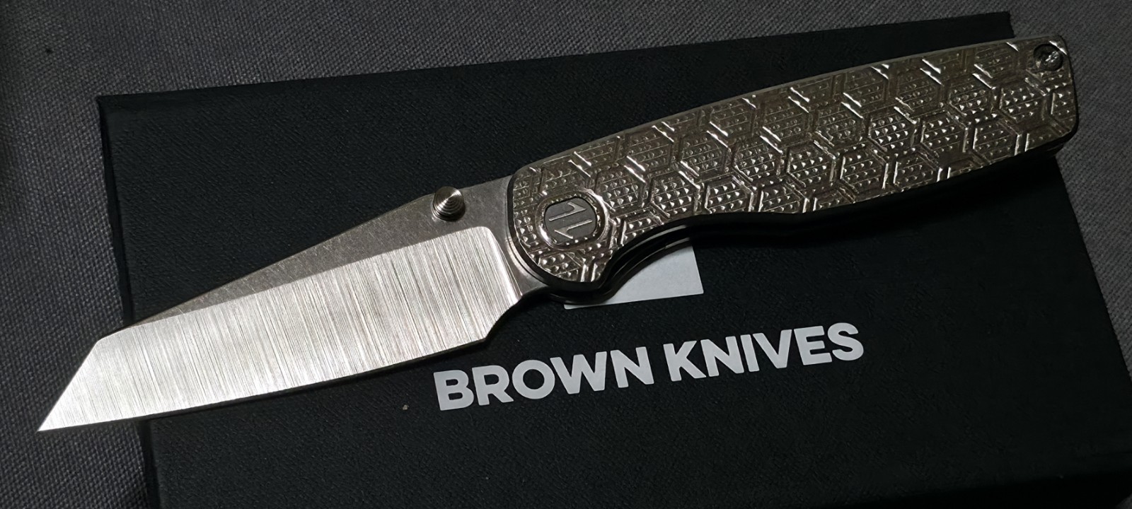 NEW Brown Knives Cortex Mini - MagnaCut / Pattern Milling Style w/Thumb Stud