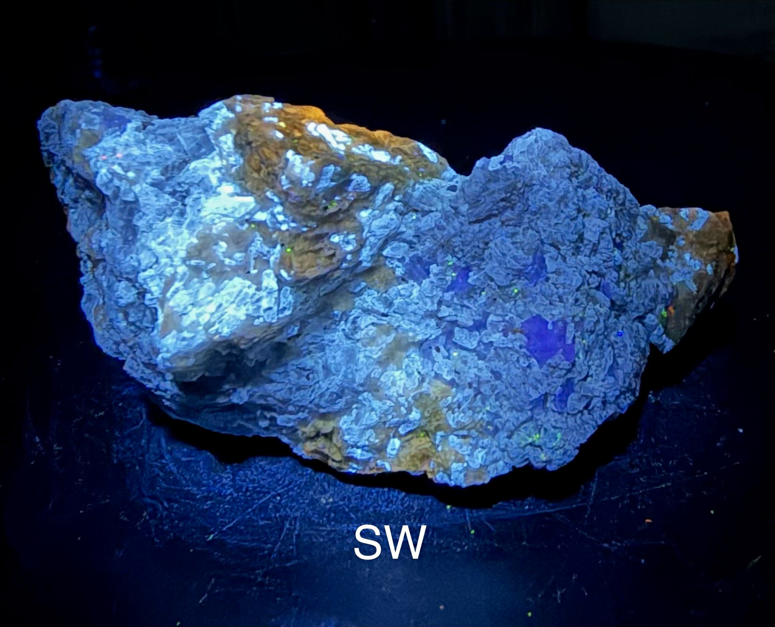 Sphalerite Hydrozincite Fluorescent Mineral UV SW MW LW 3.7 oz