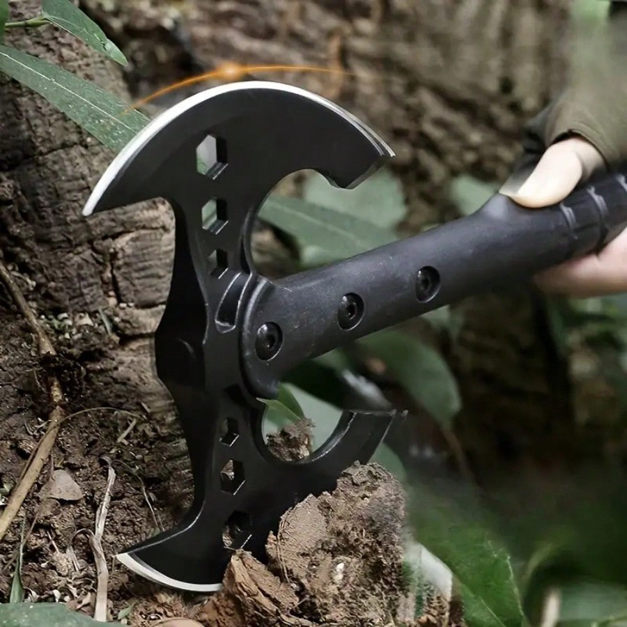 16 Inch Hand Forged Camping Axe With Sheath Wood Handle Portable Survival Axe 16 Inch Hand Forged Camping Axe With Sheath Wood Handle Portable Survival Axe