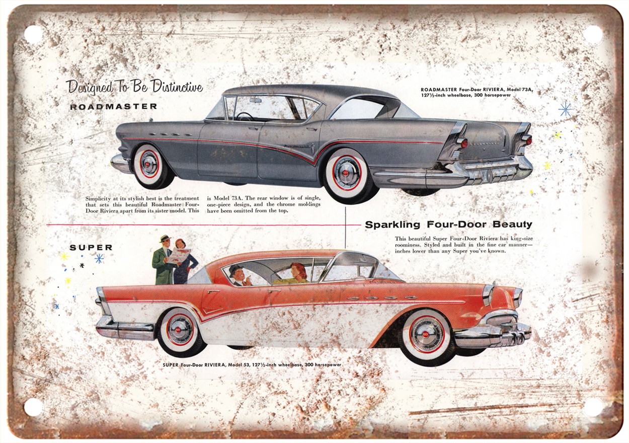 1957 Buick Vintage Auto Ad Retro Look Reproduction Metal Sign AM6464