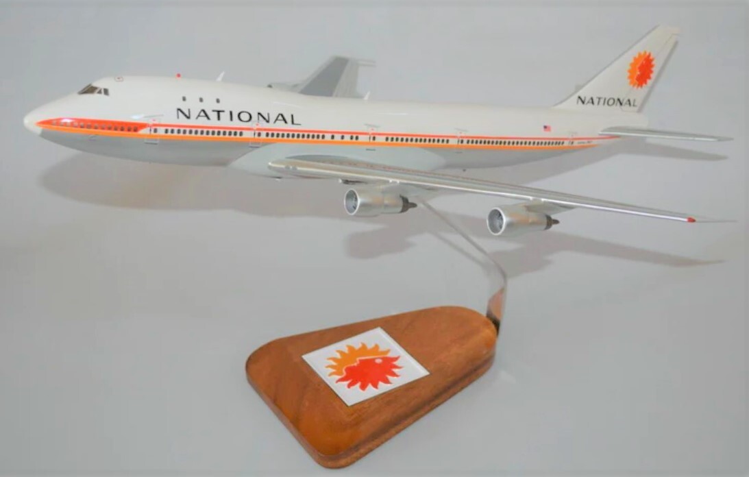 National Airlines Boeing 747-200 Sun King Desk Display Model 1/144 SC Airplane