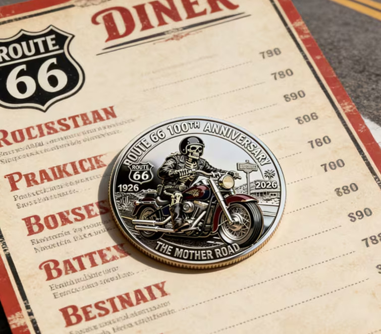 U.S. Highway 66 Commemorative Coins with Relief Design 100 anniversary