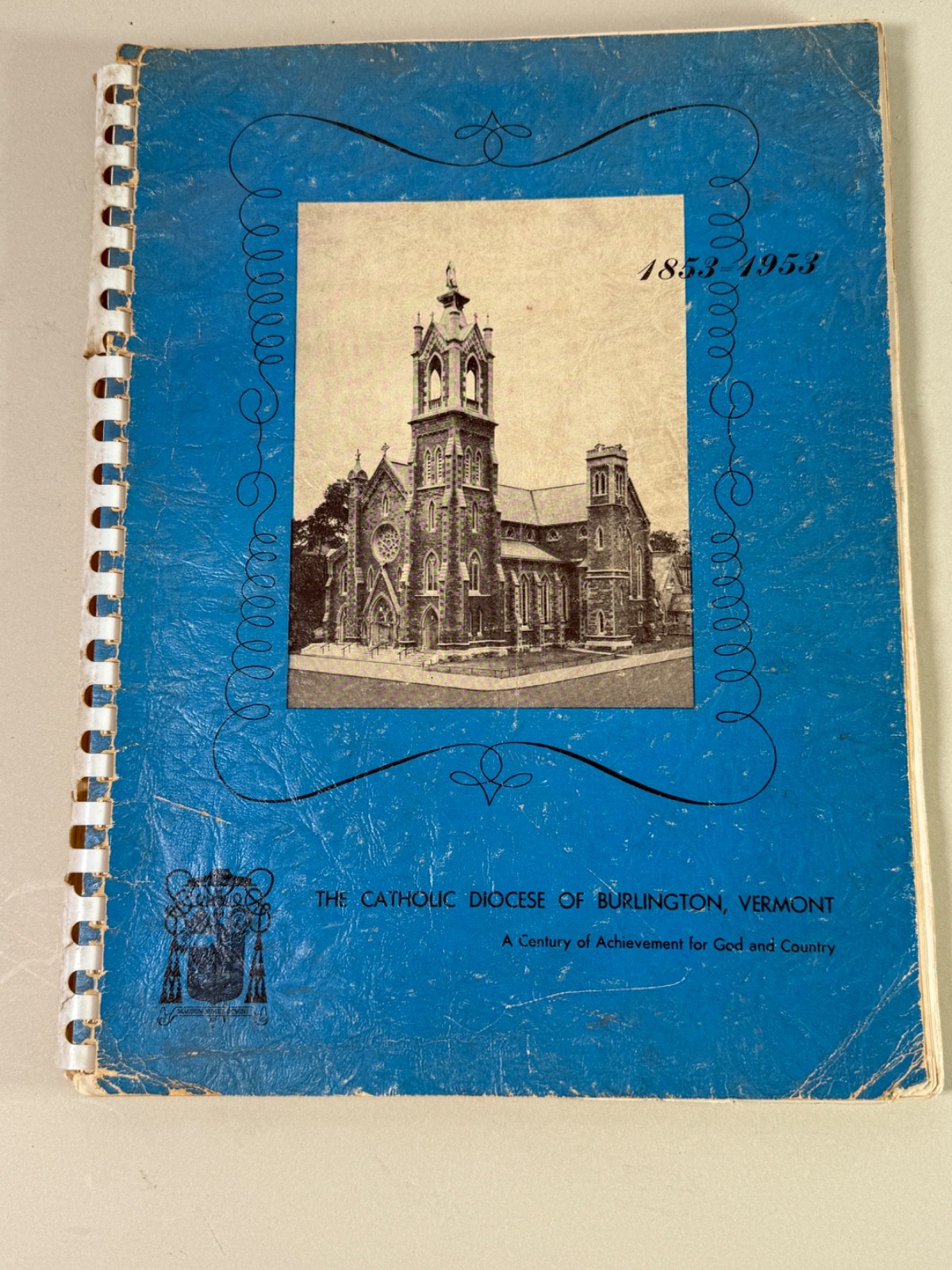 1953 Vermont Catholic Diocese History Book SIGNED Bishop Ryan Burlington Barre G