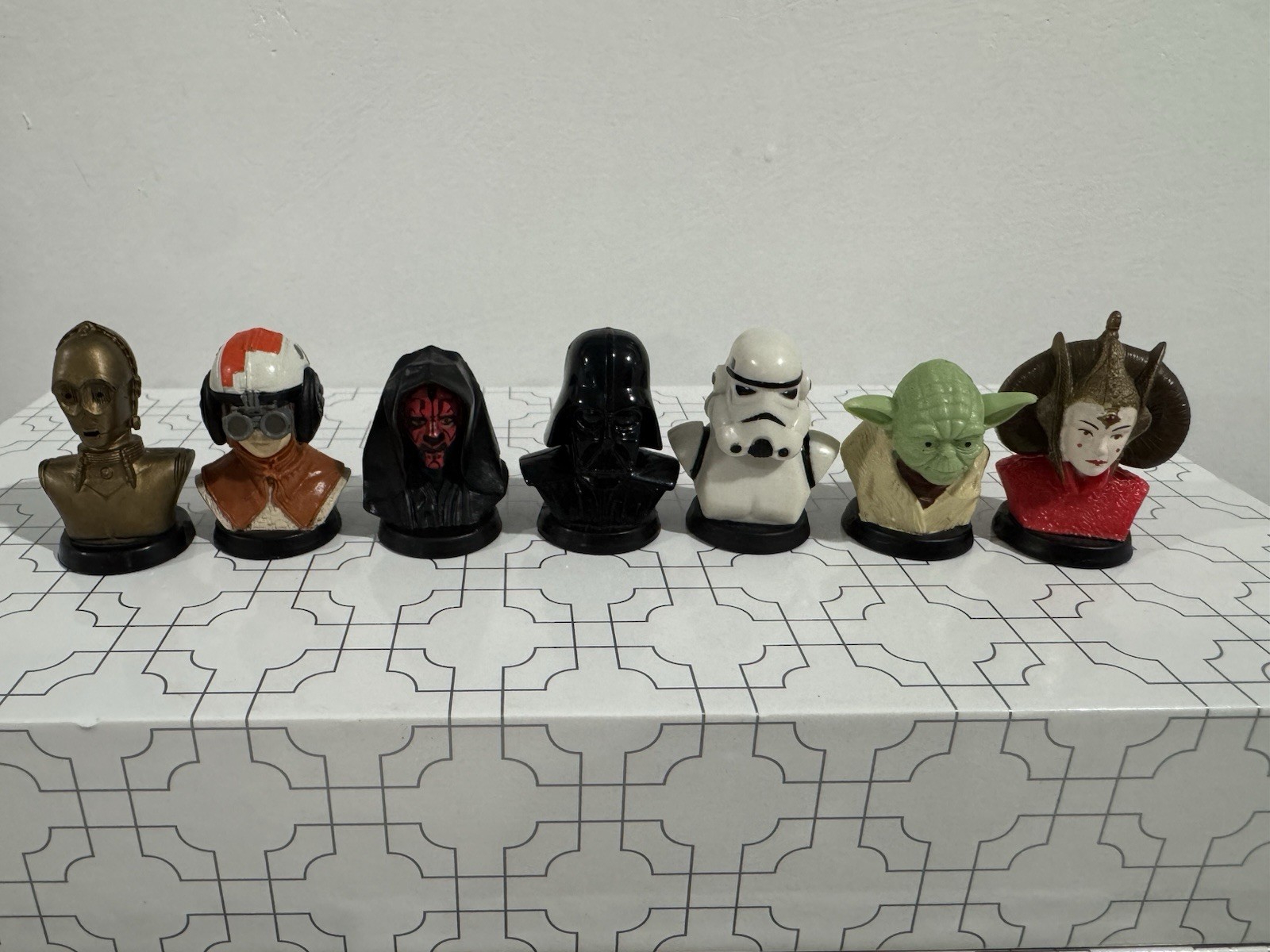 Star Wars 1999 Applause Mini Bust Lot 7 Darth Vader Yoda Maul Stormtrooper Set