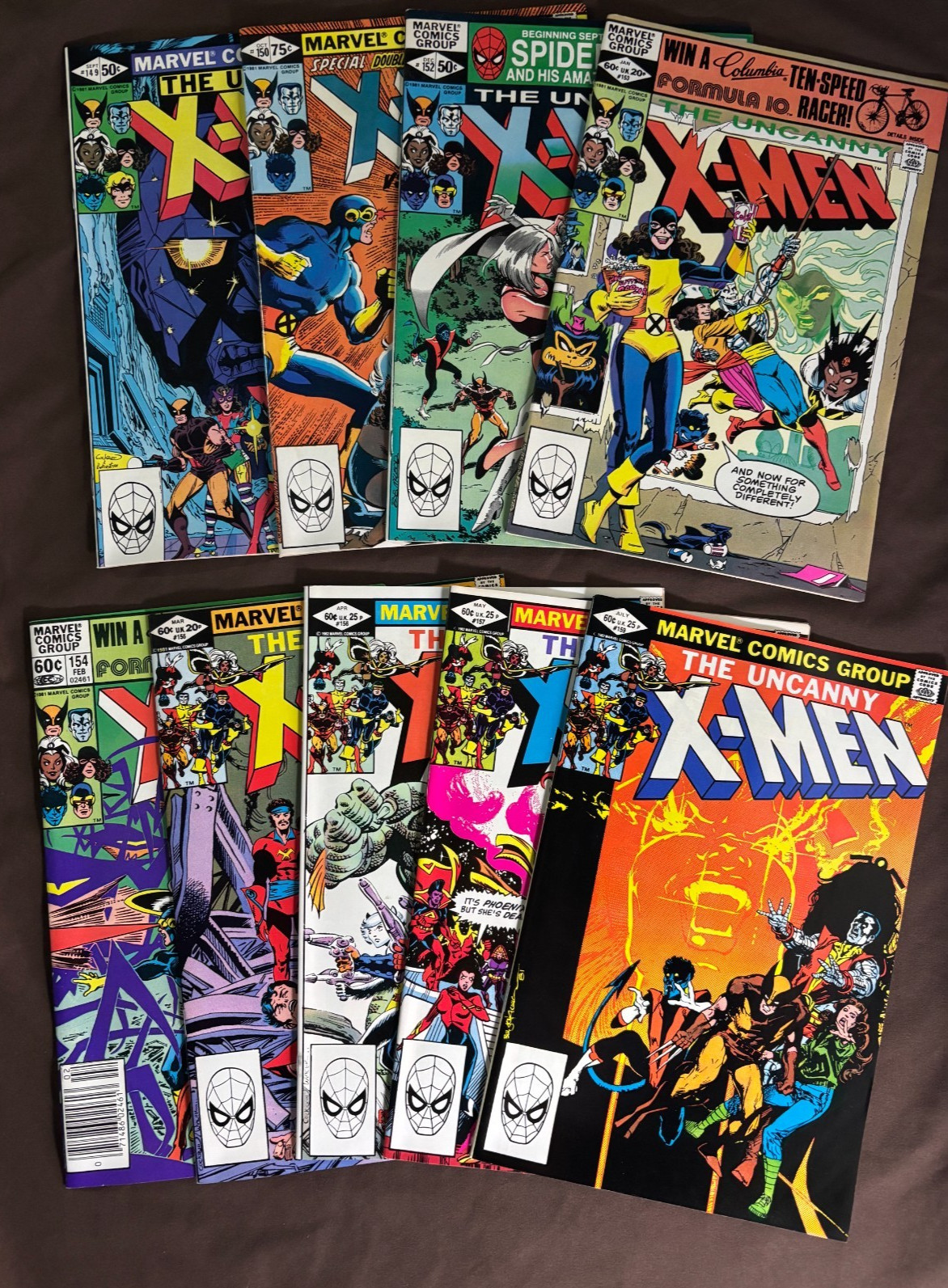 Uncanny X-Men # 149 150 152 153 154 155 156 157 159 (1981) High Grade Lot VF/NM