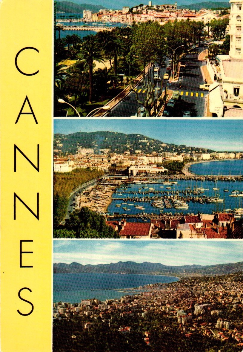 Vintage Postcard - Cannes -Souvenir de Cannes. France.