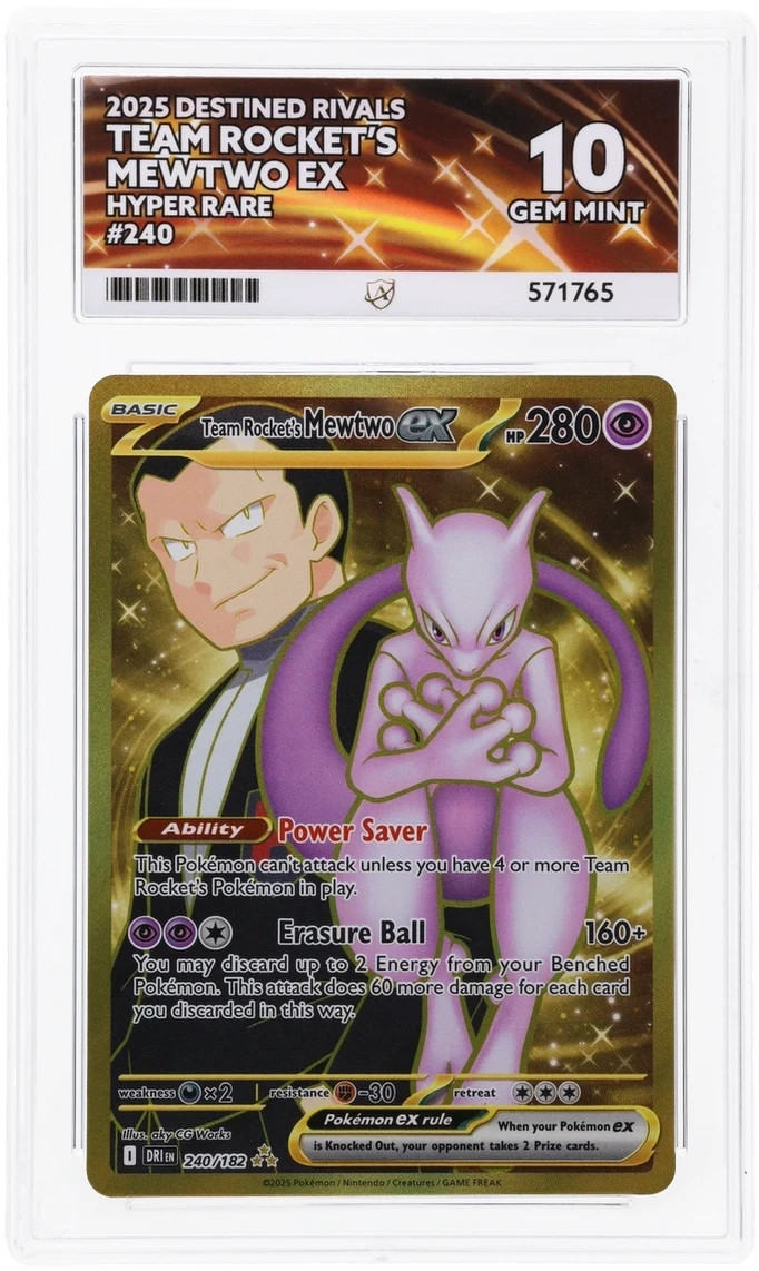 Team Rocket's Mewtwo ex 240/182 Destined Rivals  Ace 10 English