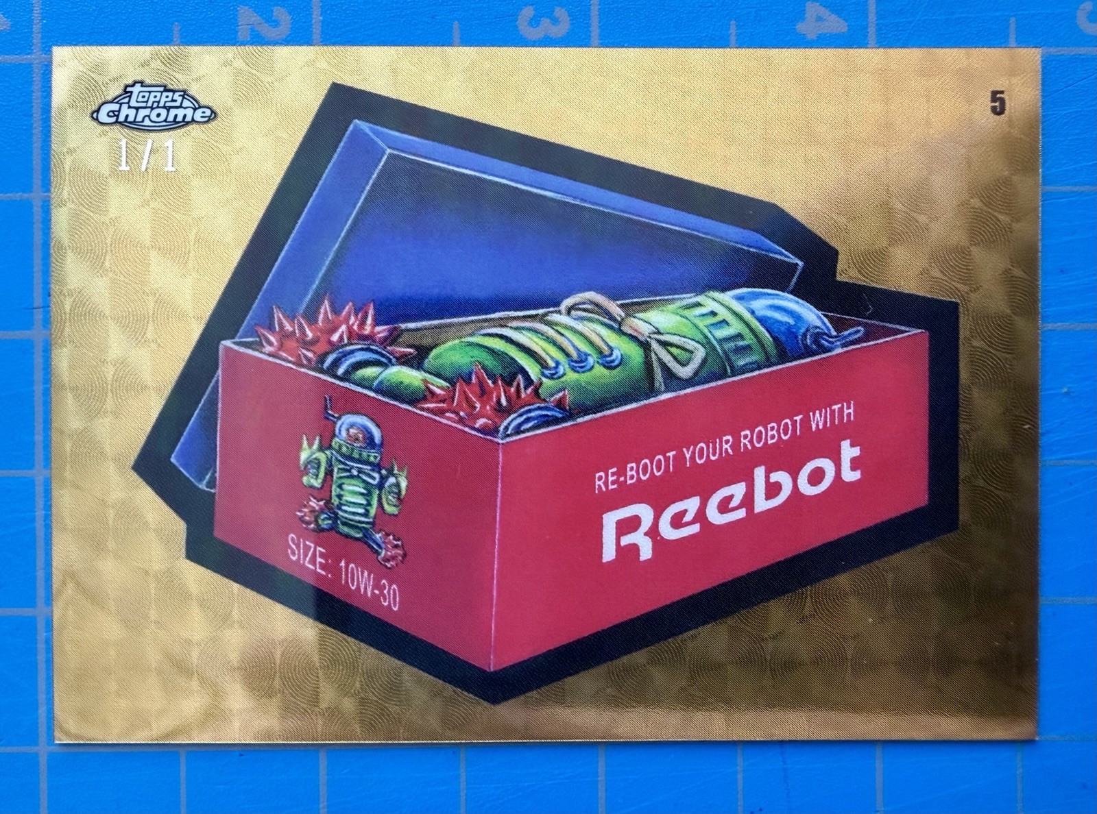 2026 Topps Wacky Packages Chrome REEBOT #5 Mars Attacks Attacky 1/1 ONE MADE