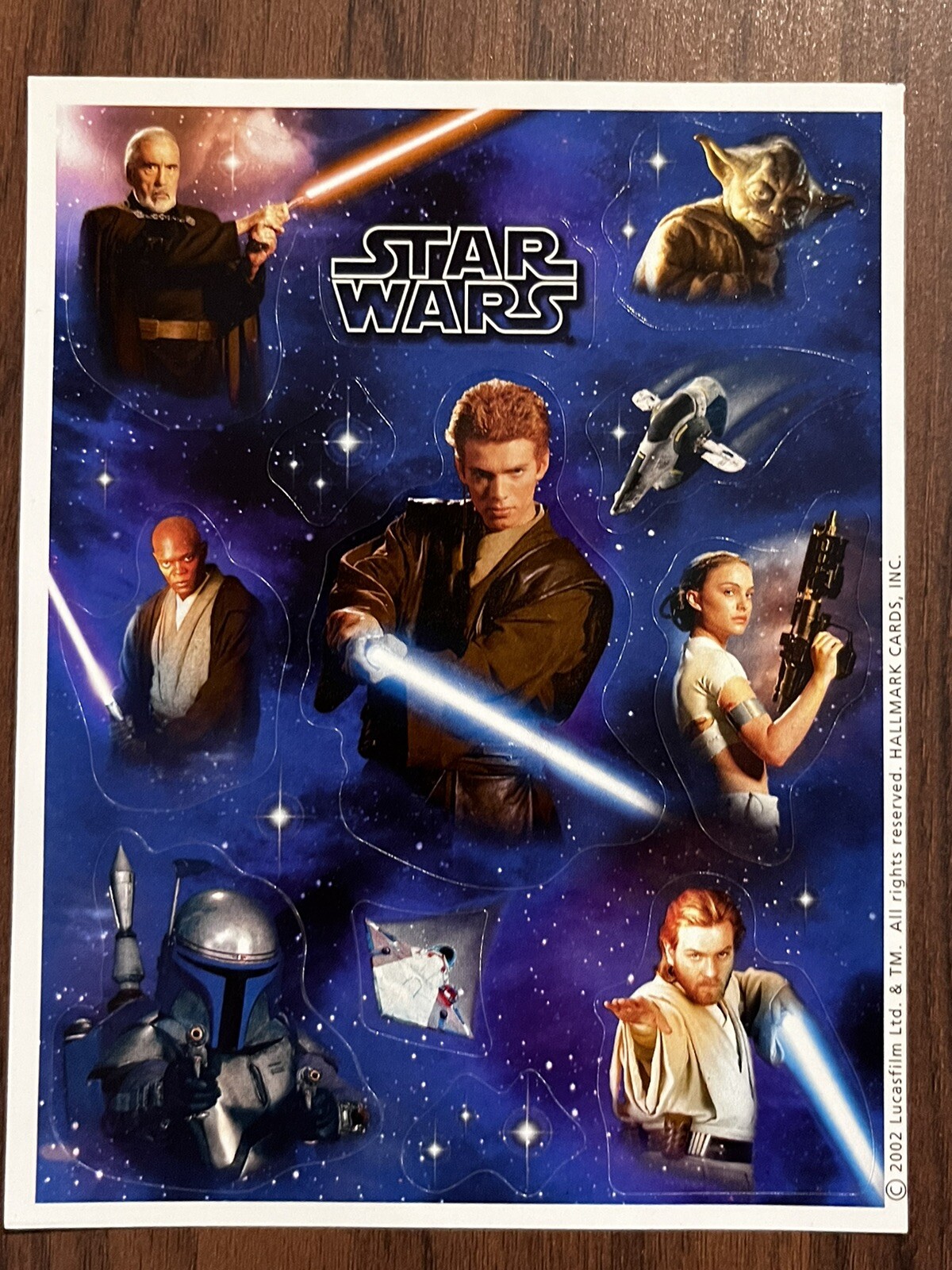 10 New sheets STAR WARS Episode II Anakin Skywalker Yoda Obi Scrapbook Stickers