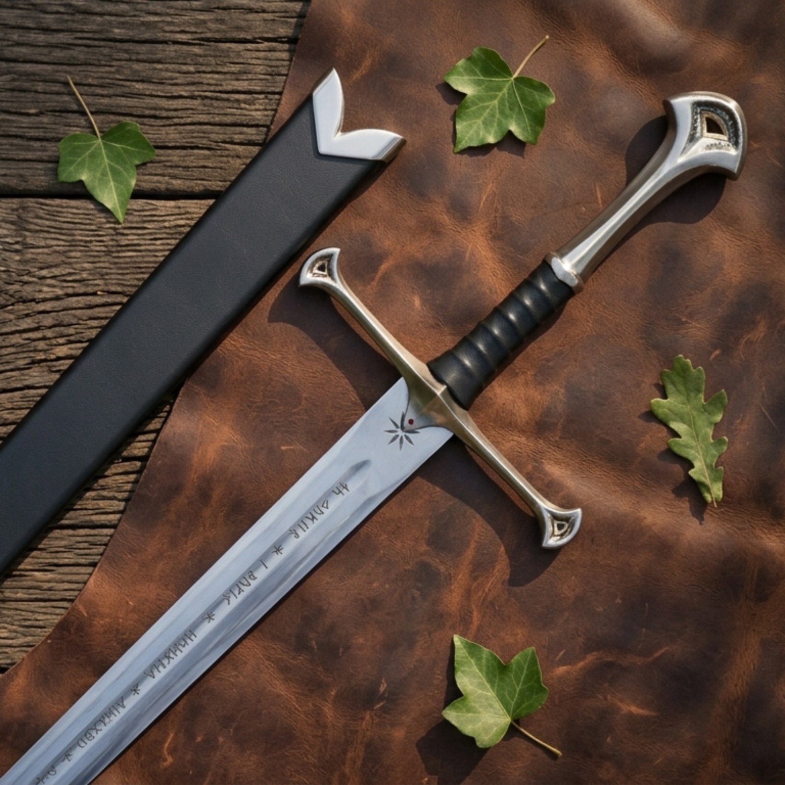 Custom King Sword Handmade Gondor Sword, Rings Movie Cosplay w/ WallMount