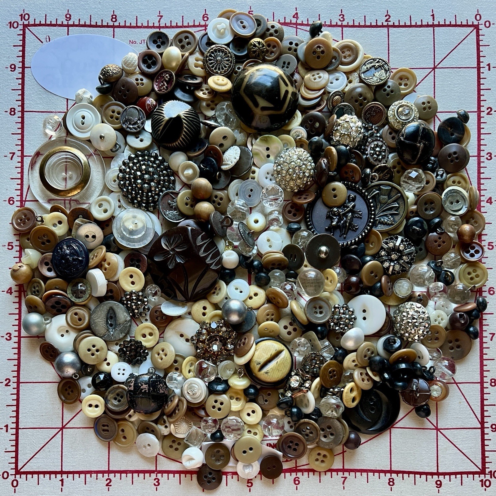Large LOT of BUTTONS - mostly Antique or Vintage from estate collecton - Lot #8