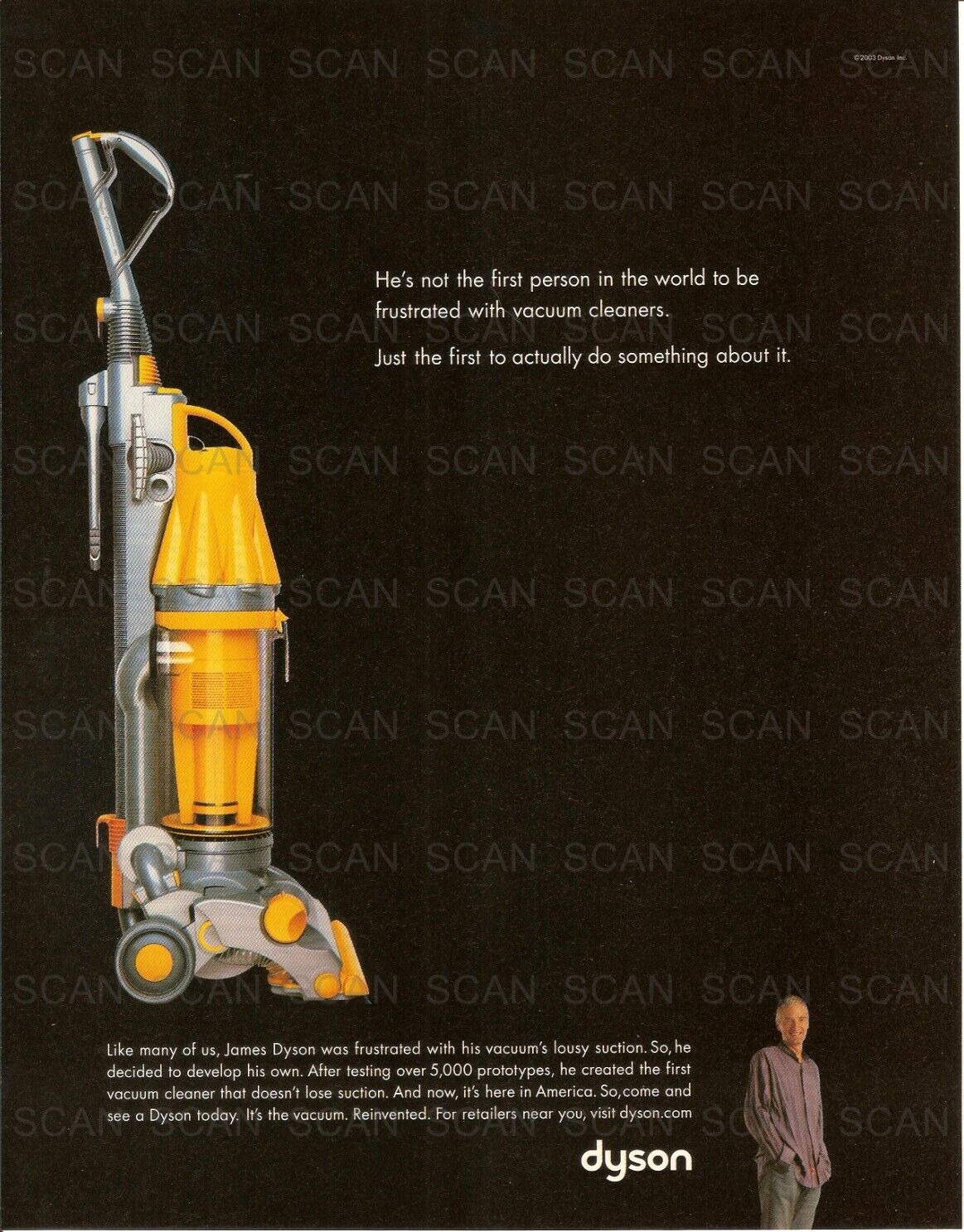 2004 Dyson Vacuum Cleaner Vintage Magazine Ad