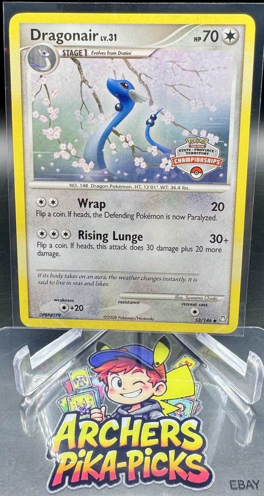 DRAGONAIR-52/146-STATE CHAMPIONSHIP PROMO-MP-POKEMON-SHIPPING INCLUDED