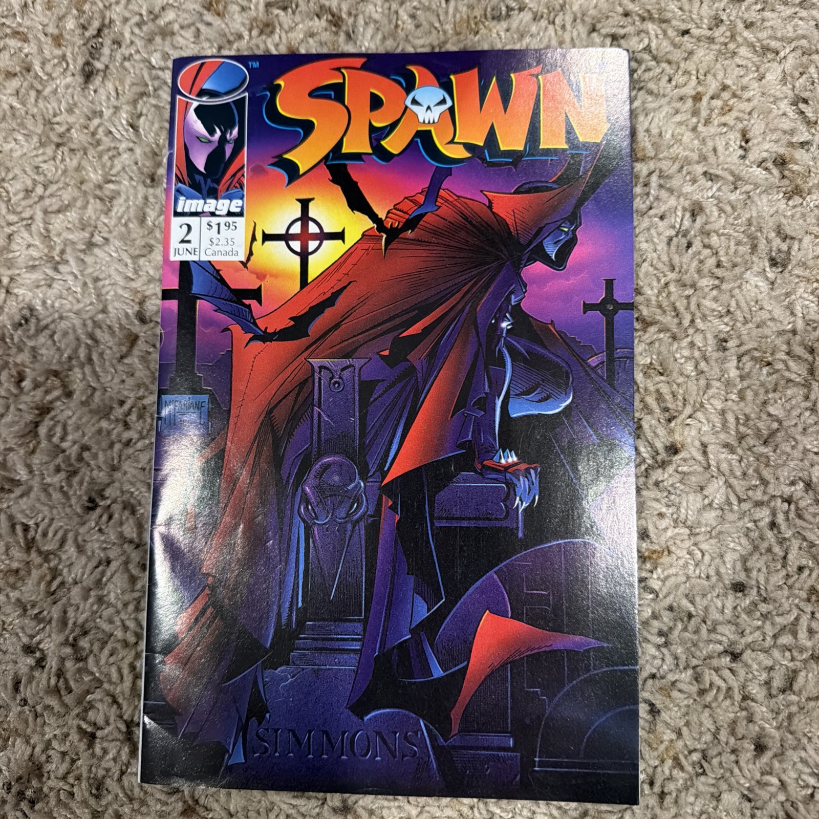 Spawn #2 Image Comics 1992 Todd McFarlane 1st Appearance of The Violator. Vf+